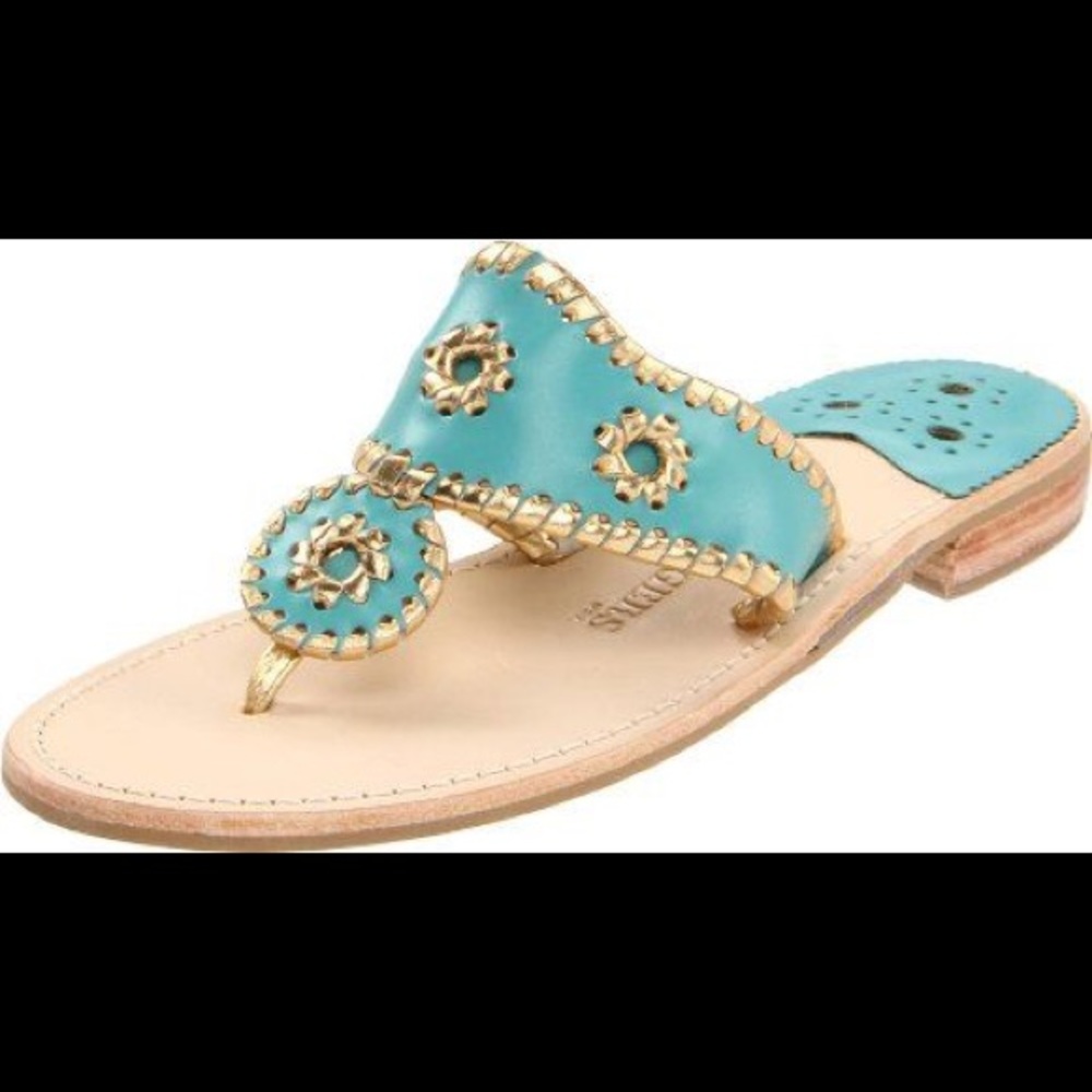 Jack Rogers Palm Beach Sandal in Turquoise